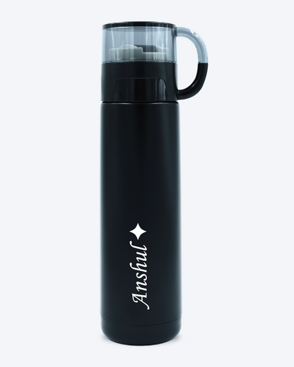 Personalised Thermosteel Cup Bottle White