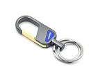 Omuda Stylish Hook Locking Silver Metal Carabiner Double Ring Hook Metal Key Chain for Men & Women