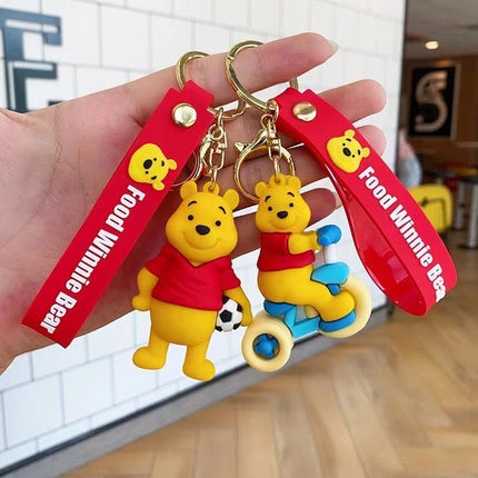 Winnie Bear Rubber Keychain