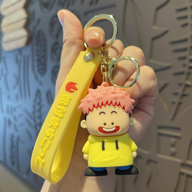 Kid Yuji Red Hair Rubber Keychain