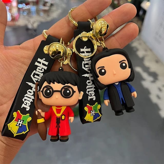 Harry Potter Magic Boy Groom/Black Coat Rubber Keychain