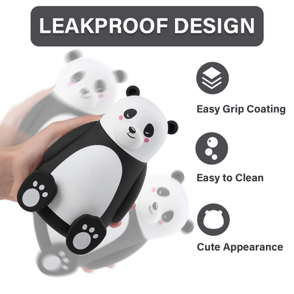 ROSEFINCH 320 ml Panda Design Anti Leak Water Bottle