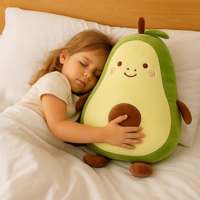 Avocado Plush Soft Toy – Cute Stuffed Avocado Pillow, Hugging Plush Doll for Kids (35cm)