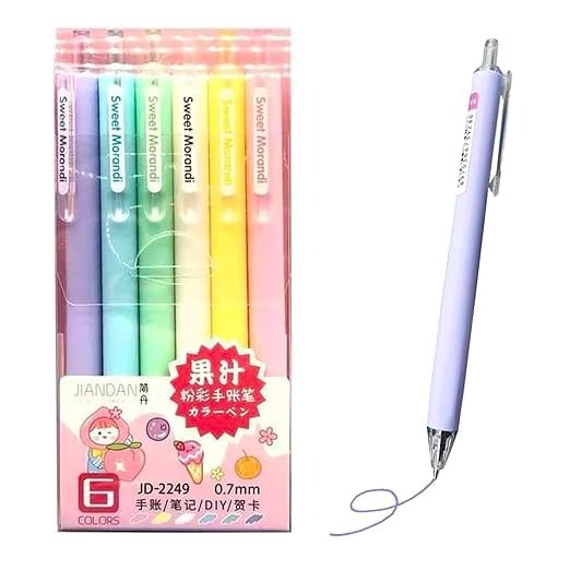 Morandi Plastic Colorful Retractable Gel Pen