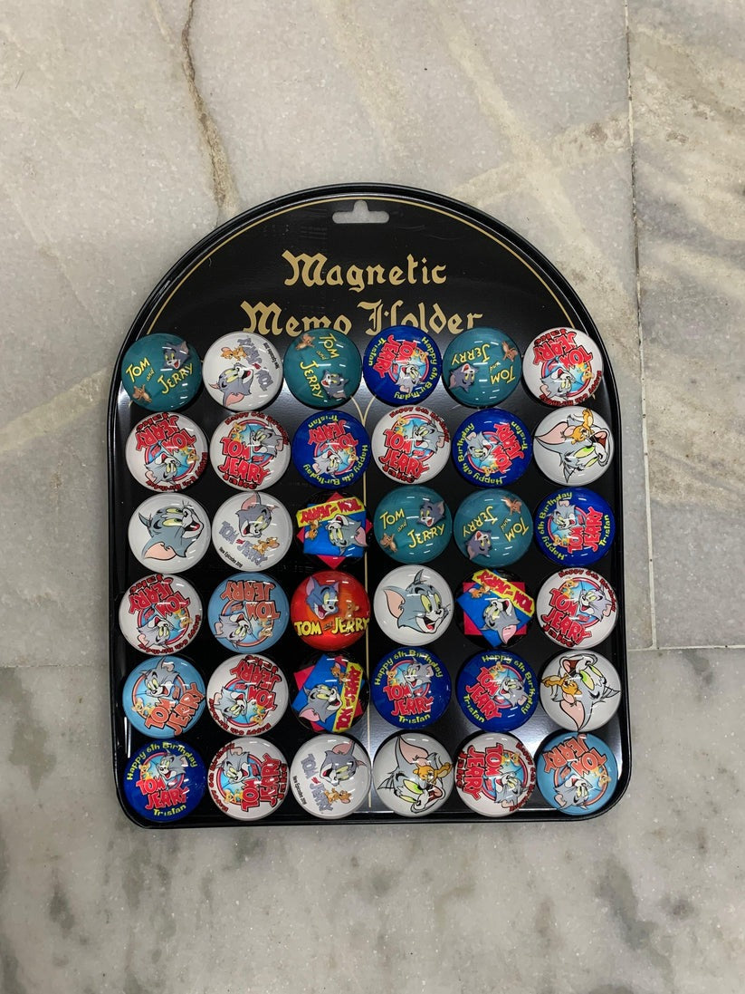 Tom & Jerry Round Glass Magnet Sheet