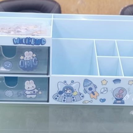 Office Desk Organizer Box with Drawer,