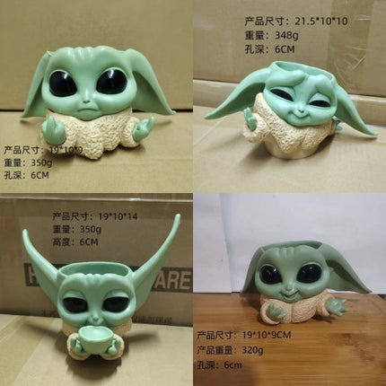 Cute Baby Yoda Planter and Pen Stand