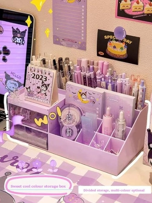 Office Desk Organizer Box with Drawer,