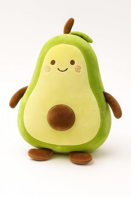 Avocado Plush Soft Toy – Cute Stuffed Avocado Pillow, Hugging Plush Doll for Kids (35cm)