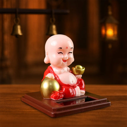 Mini Solar Buddha Bobblehead In Plastic