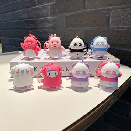 Panda Running Keychain