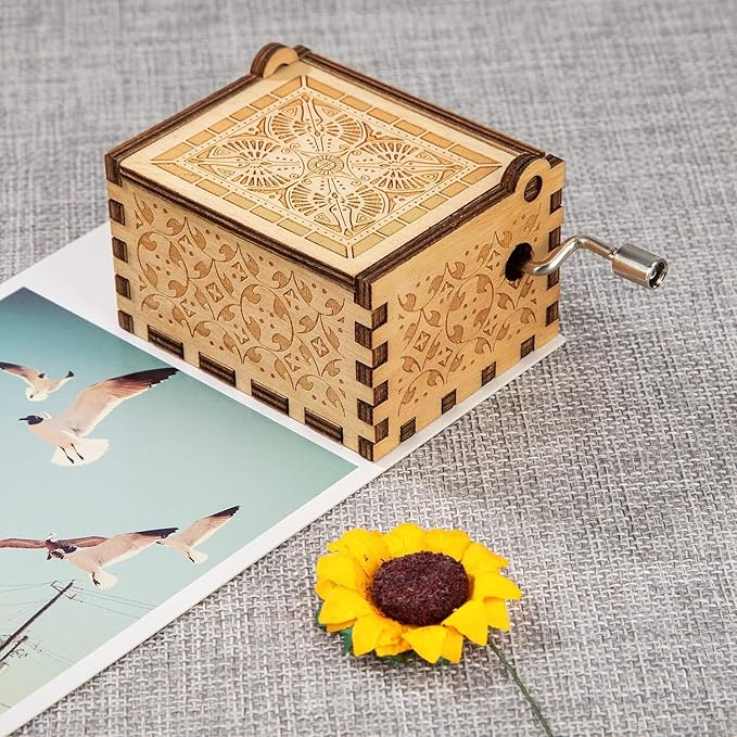 Money Heist Hand Crank Music Box | Wooden Musical Toy/Vintage Hand Crank Musical Gifts for Men Birthday Special