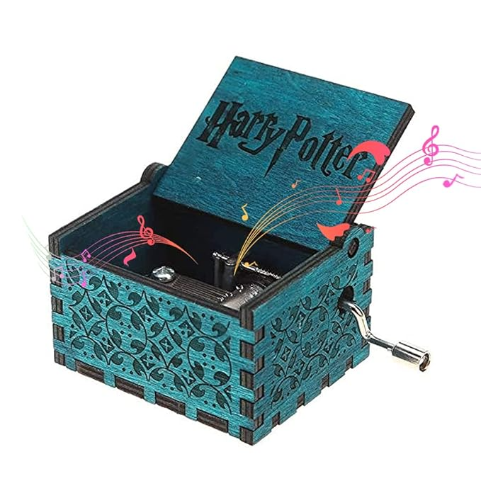Harry Potter Music Box Wooden Classic Music Box Wooden Musical Toy/Vintage Hand Crank Musical Gifts for Men Birthday Special