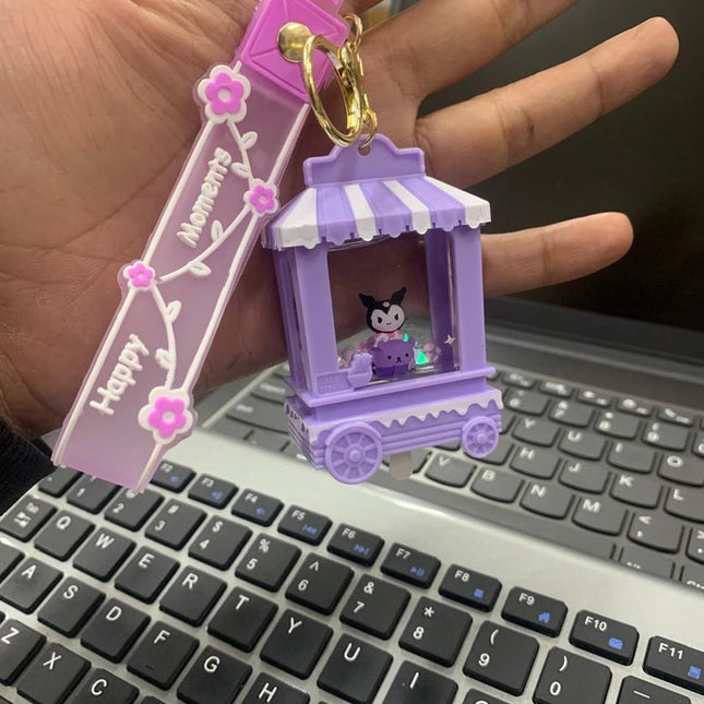 Kuromi Jumbo Dome Shape Keychain with Light