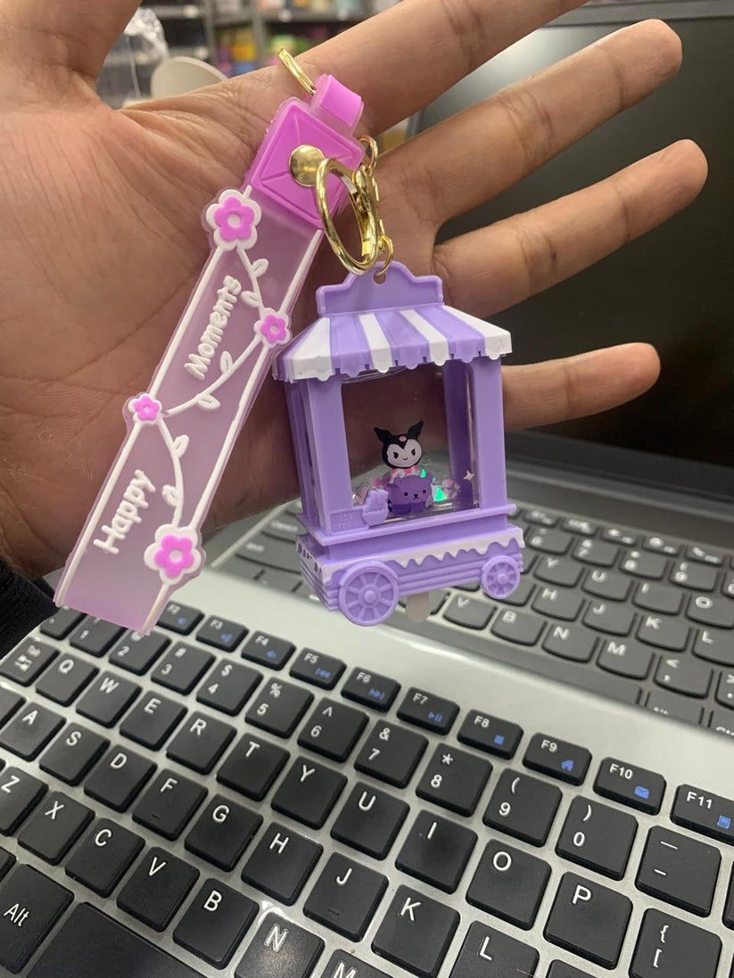 Kuromi Jumbo Dome Shape Keychain with Light