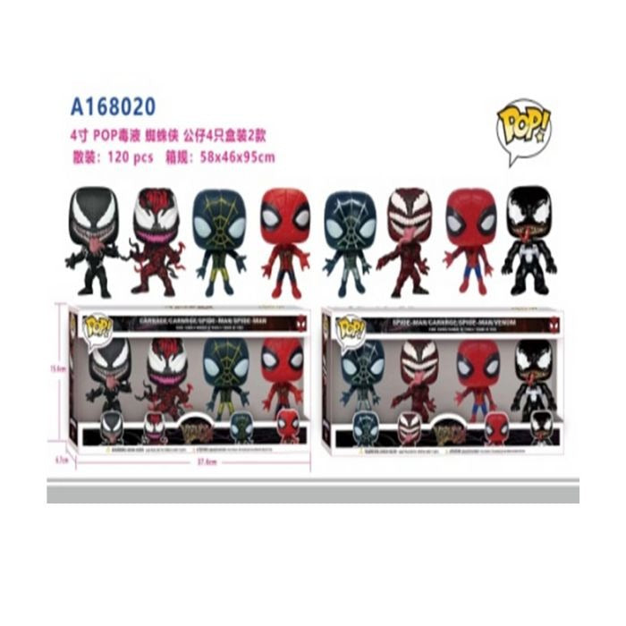 4pcs in 1 box Spider-Man/venom Pop Set