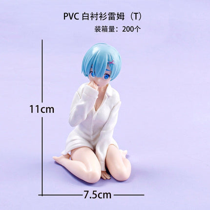 Realistic Sitting Rem Figure  - Anime Doll