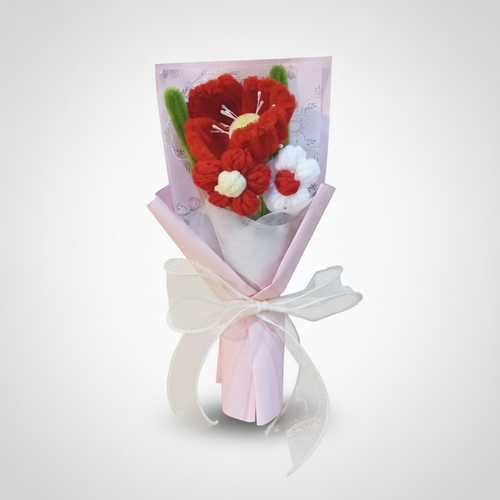 Handmade Crochet Flower Bouquet – Mini Gift Bouquet