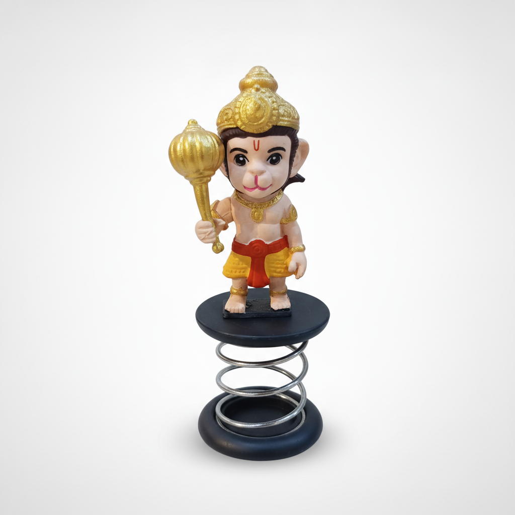 Hanuman Ji Bobblehead Spring Figurine – Car Dashboard Idol