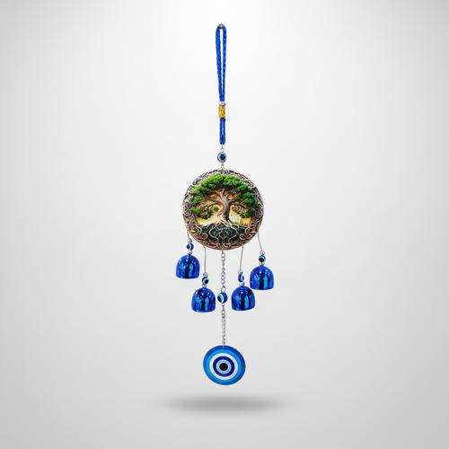 Tree of Life Evil Eye Wind Chime Wall Hanging