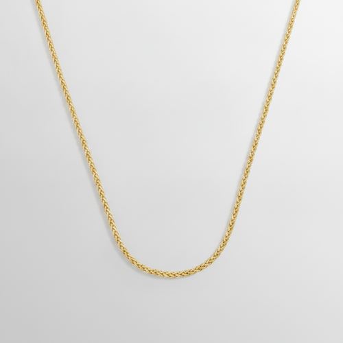 Men's Gold Wheat Chain Necklace – Classic & Bold
