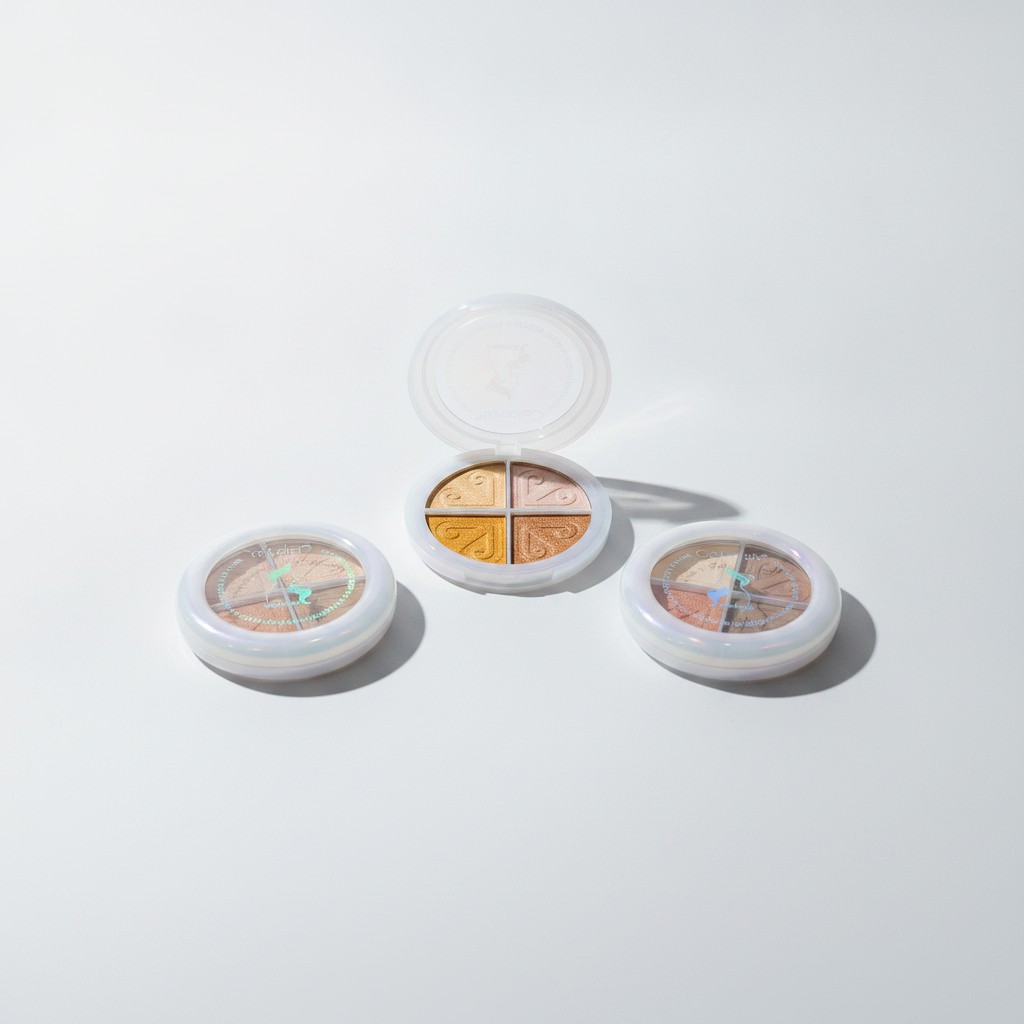 Colour Fish Kids Highlighter Quad Palette – Shimmery Glow