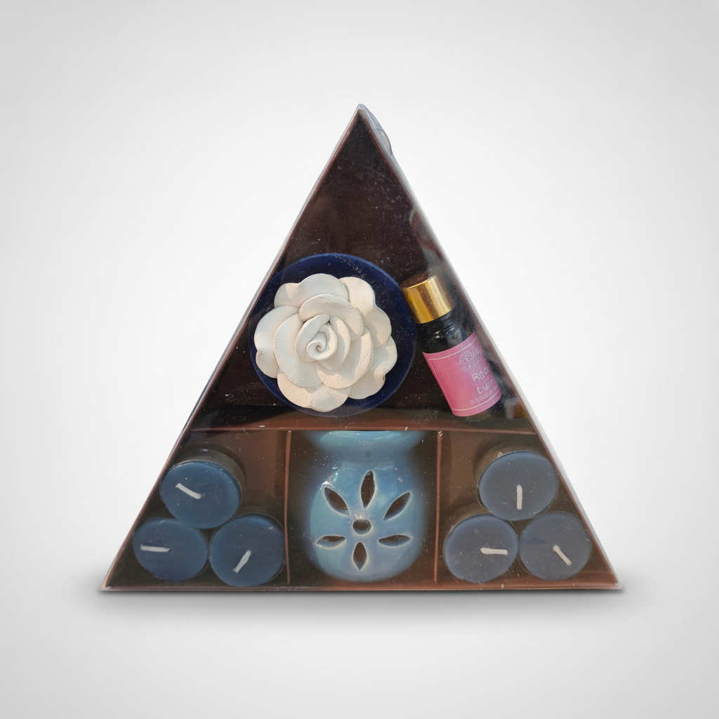 Rose Exotic Aromatherapy Gift Set – Pyramid Box