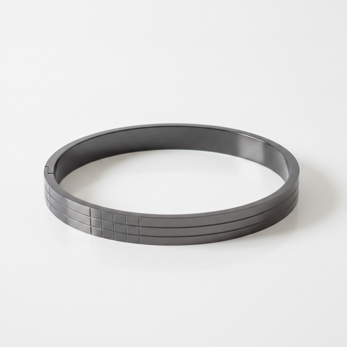 Men's Gunmetal Black Stainless Steel Bangle Bracelet