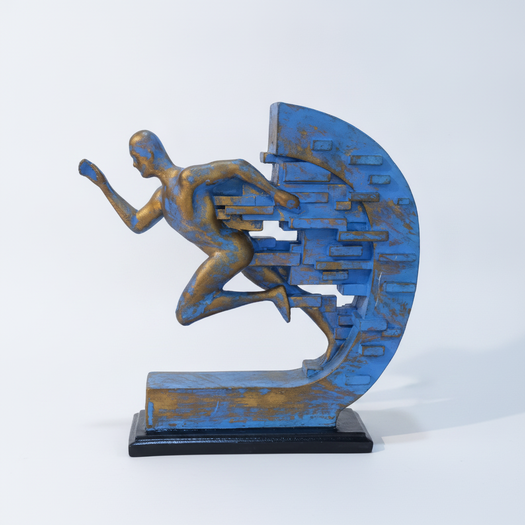 Runner Breaking Barriers Decorative Sculpture Showpiece