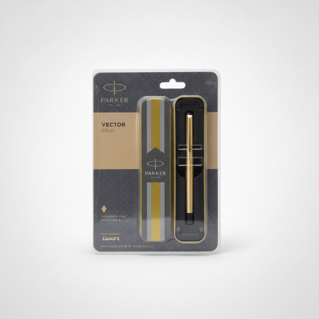 Parker Vector Gold Fountain Pen with Gift Box