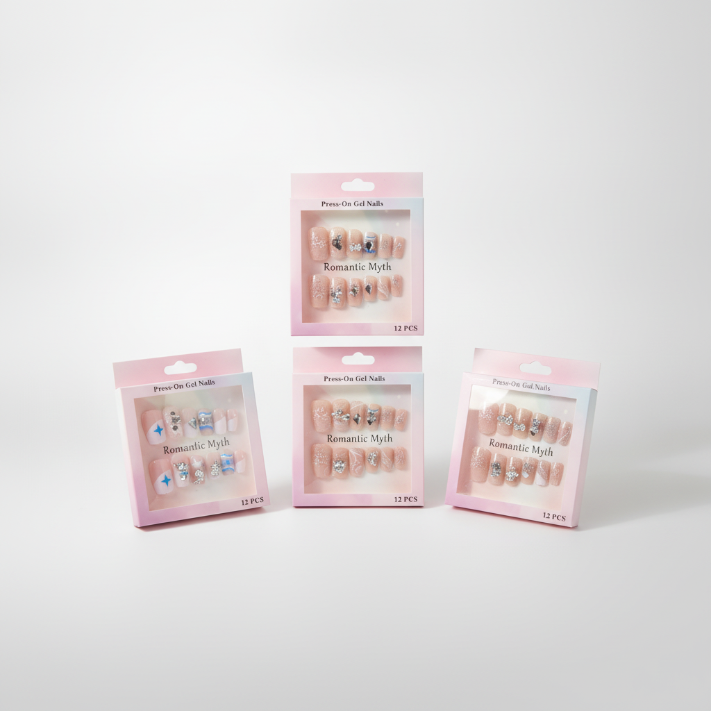 Romantic Myth Press-On Gel Nails – 12 Piece Sets