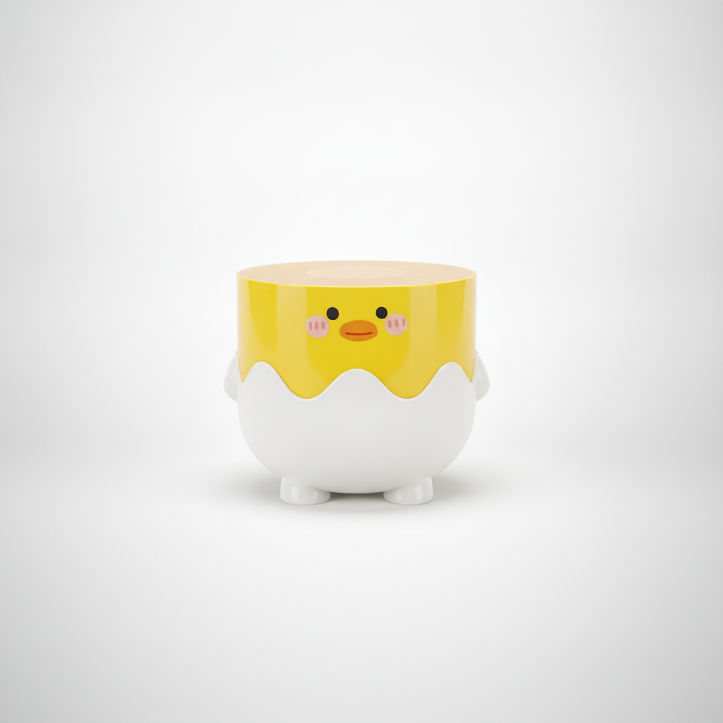 Cute Chick Egg Desk Organizer – Kawaii Yellow Storage Cup