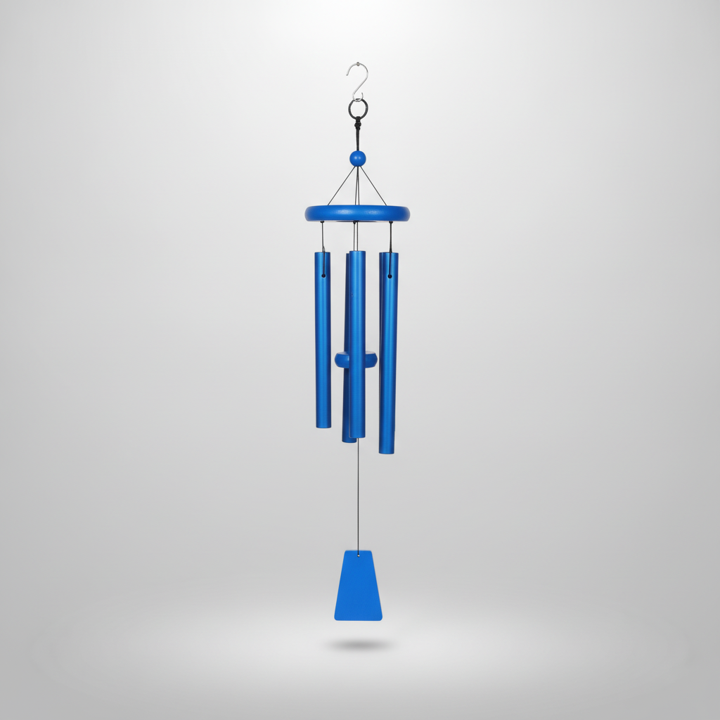 Blue Metal Wind Chime with 5 Tubes – Outdoor & Indoor Décor