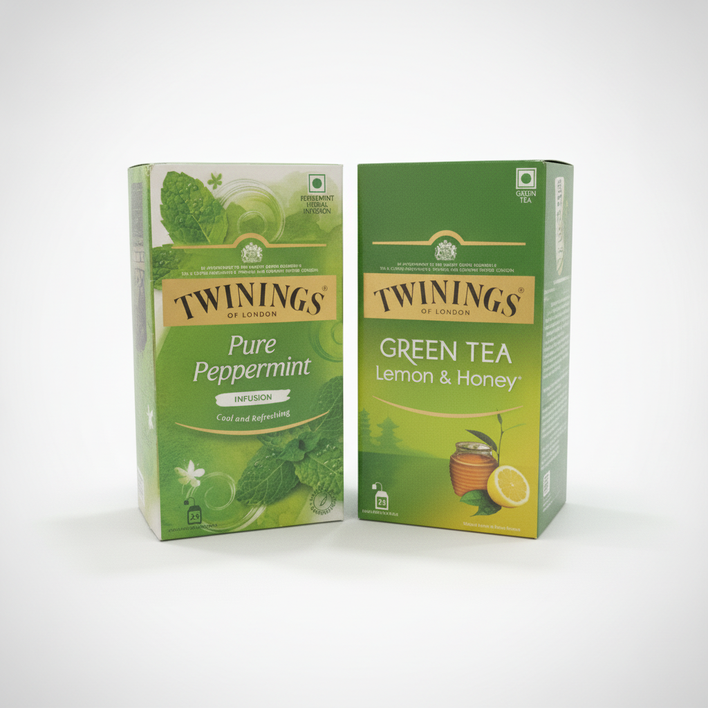 Twinings of London Herbal & Green Tea Combo Pack (25 Bags Each)
