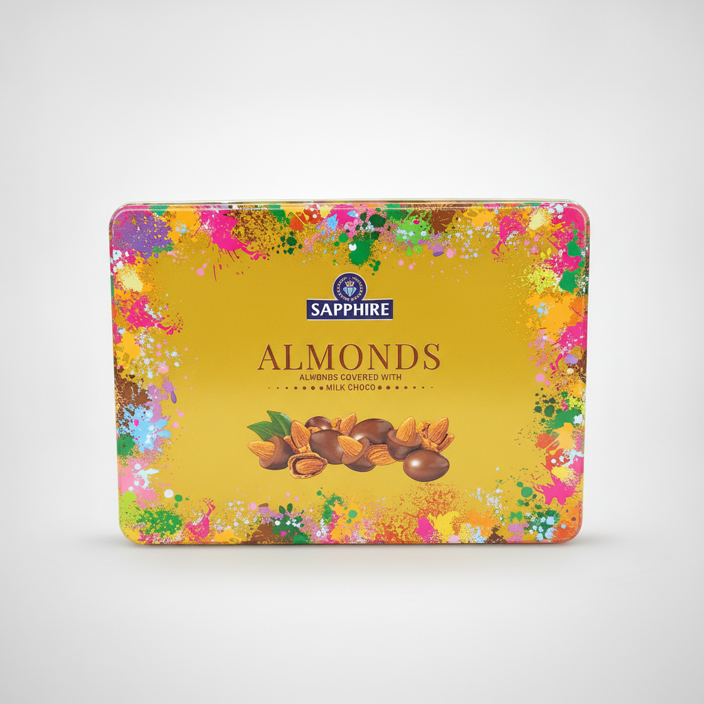 Sapphire Milk Chocolate Covered Almonds Gift Tin