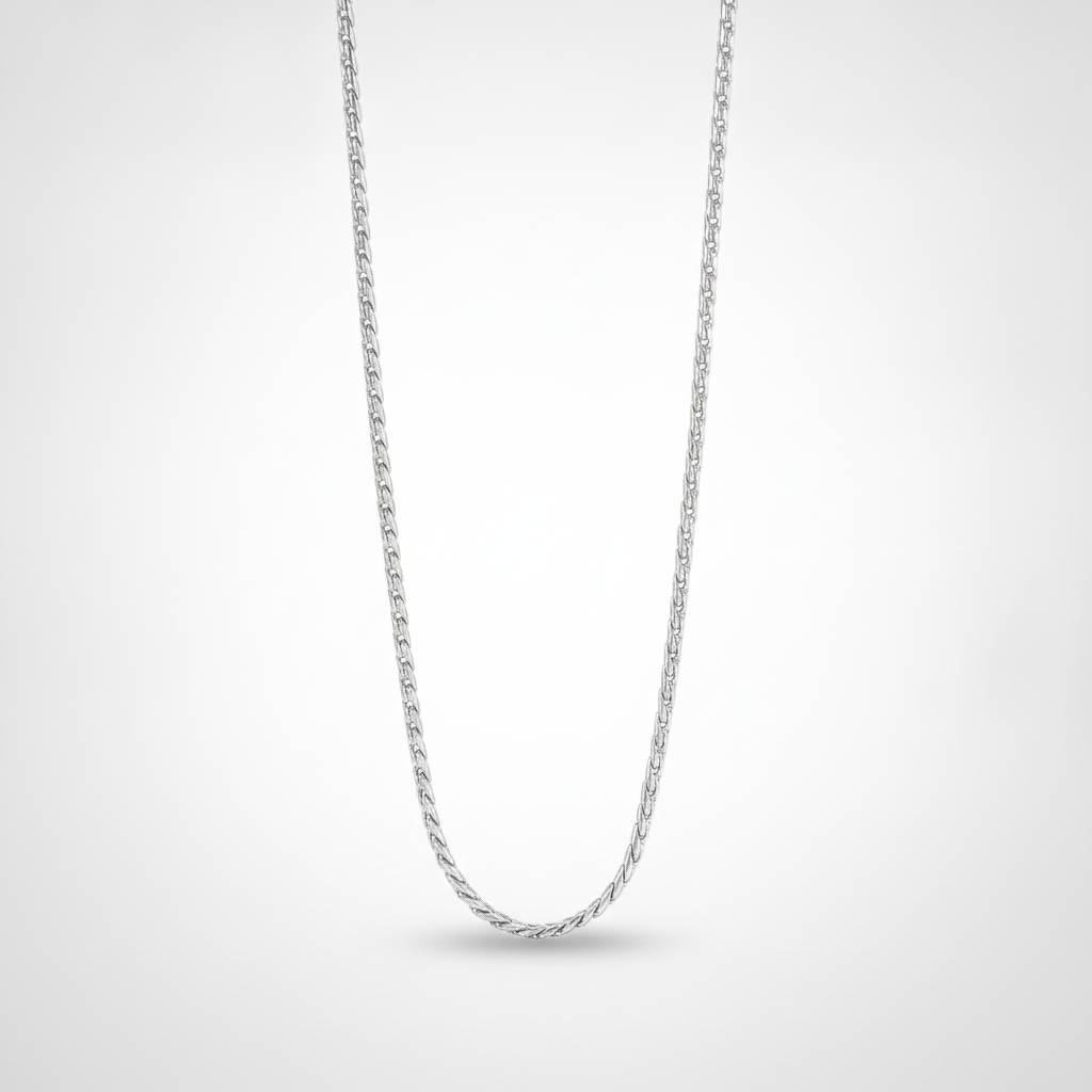 Men's Silver Rope Chain Necklace – Bold Twisted Link