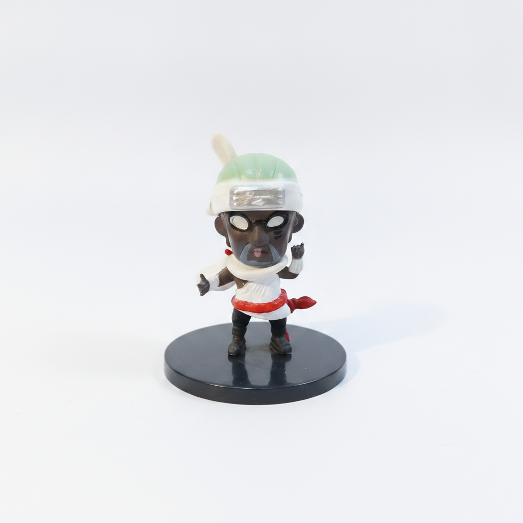 Chibi Anime Ninja Warrior Mini Figure on Display Base
