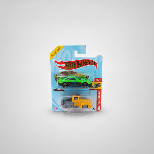 Hot Wheels 2-Pack Magic Car & HW Hot Trucks Die-Cast Set