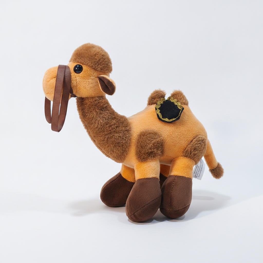Arabian Camel Plush Soft Toy with Saddle & Reins