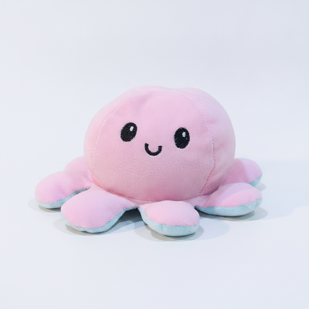Reversible Octopus Plush Toy – Happy & Sad Mood Flippy