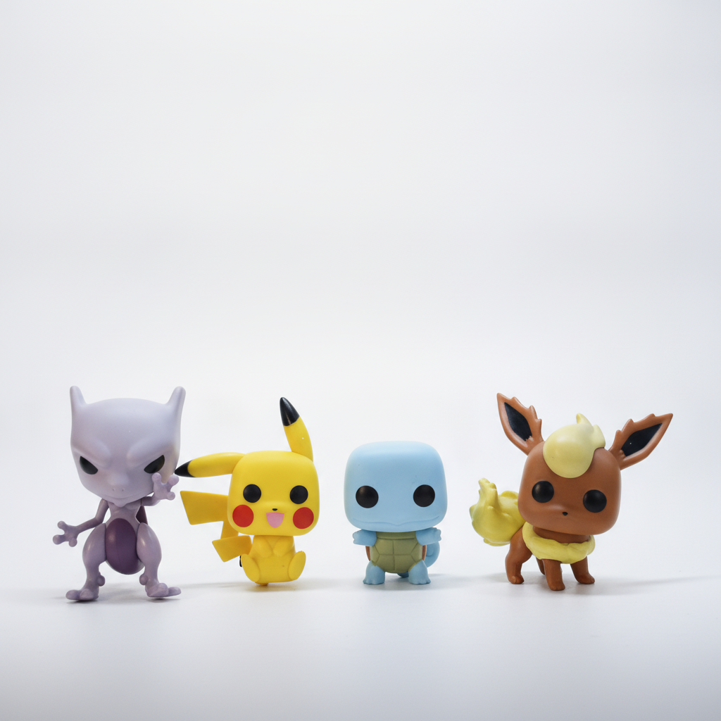 Pokémon Funko Pop Figures Set – Mewtwo, Pikachu, Squirtle & Flareon