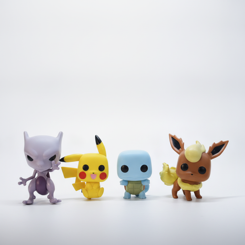 Pokémon Funko Pop Figures Set – Mewtwo, Pikachu, Squirtle & Flareon