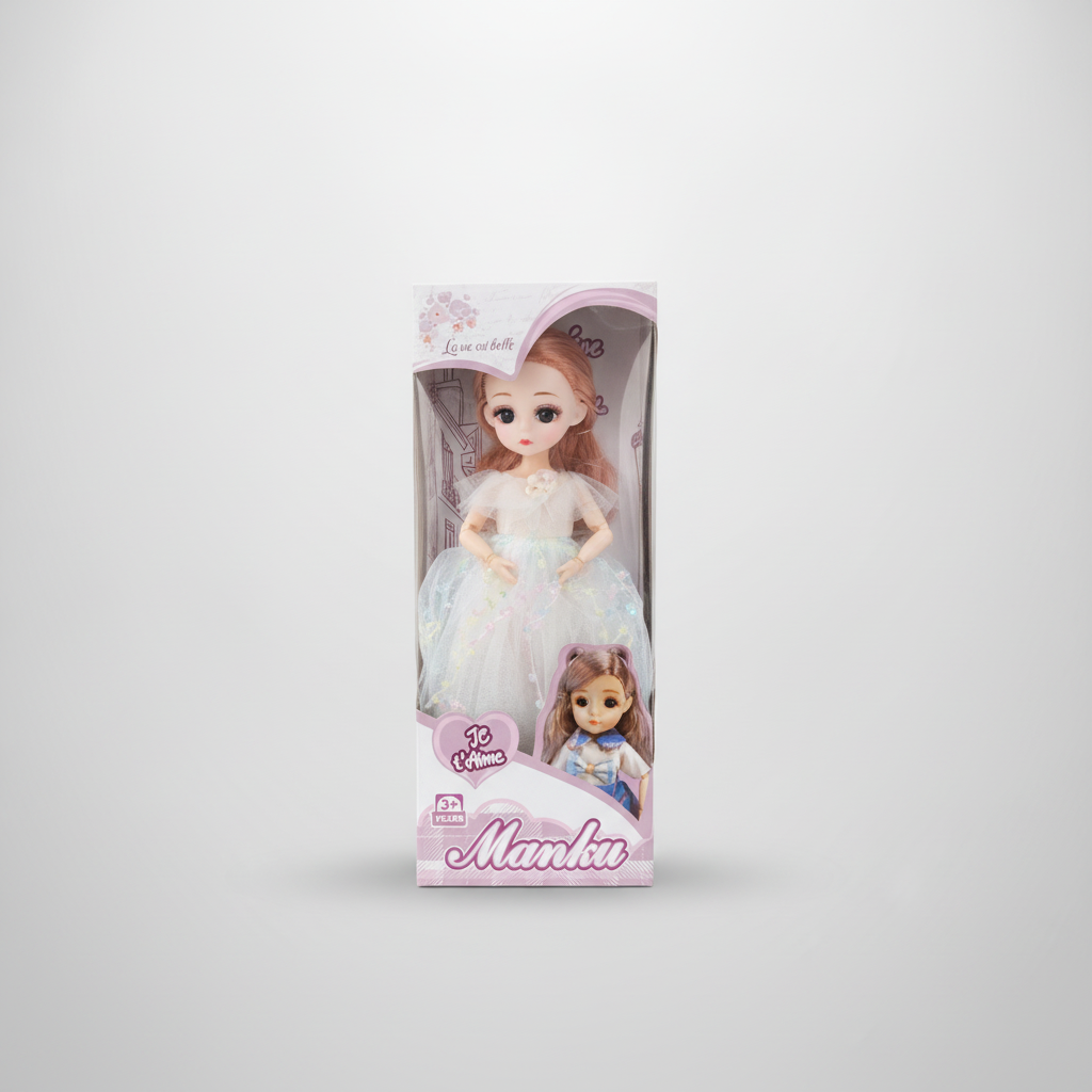 Manku Bride Doll in Wedding Gown – French Style Girl Toy