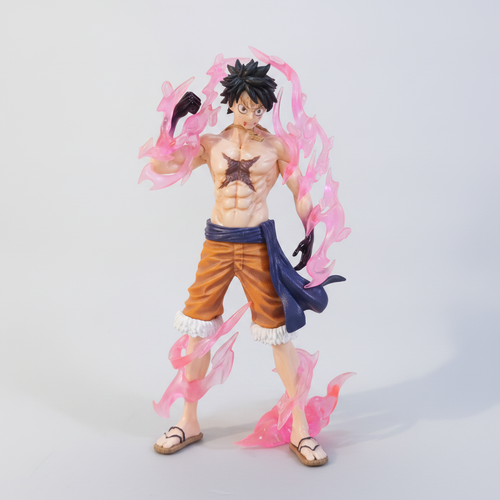One Piece Luffy Gear 5 Action Figure with Flame Effects