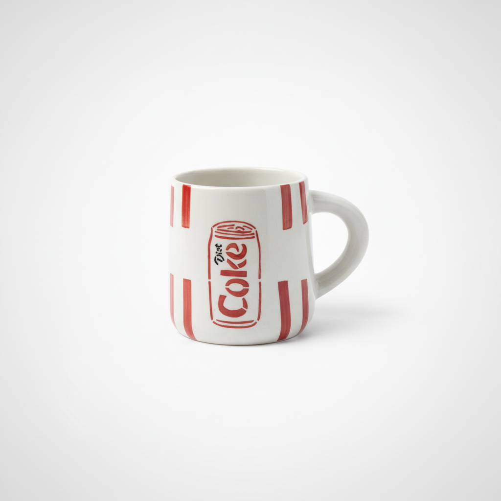 Diet Coke Ceramic Coffee Mug – Retro Can Graphic