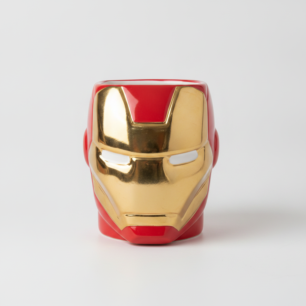 Marvel Iron Man 3D Ceramic Face Mug – Red & Gold