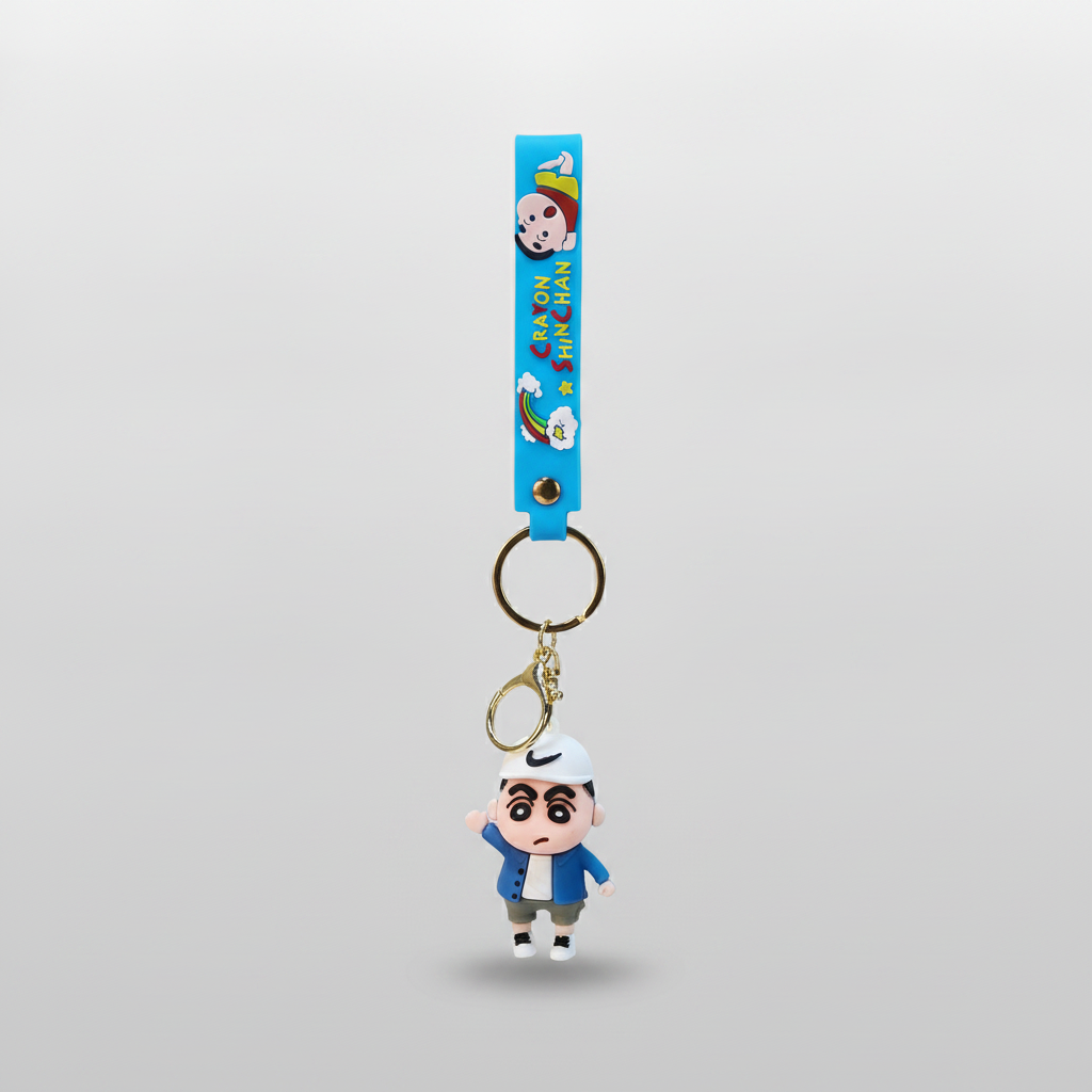 Crayon Shin-Chan Figure Keychain with Silicone Strap