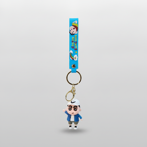 Crayon Shin-Chan Figure Keychain with Silicone Strap