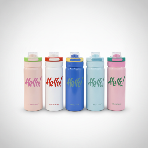 Chicu Tom Hello! Thermosteel Water Bottle – Vibrant Colors