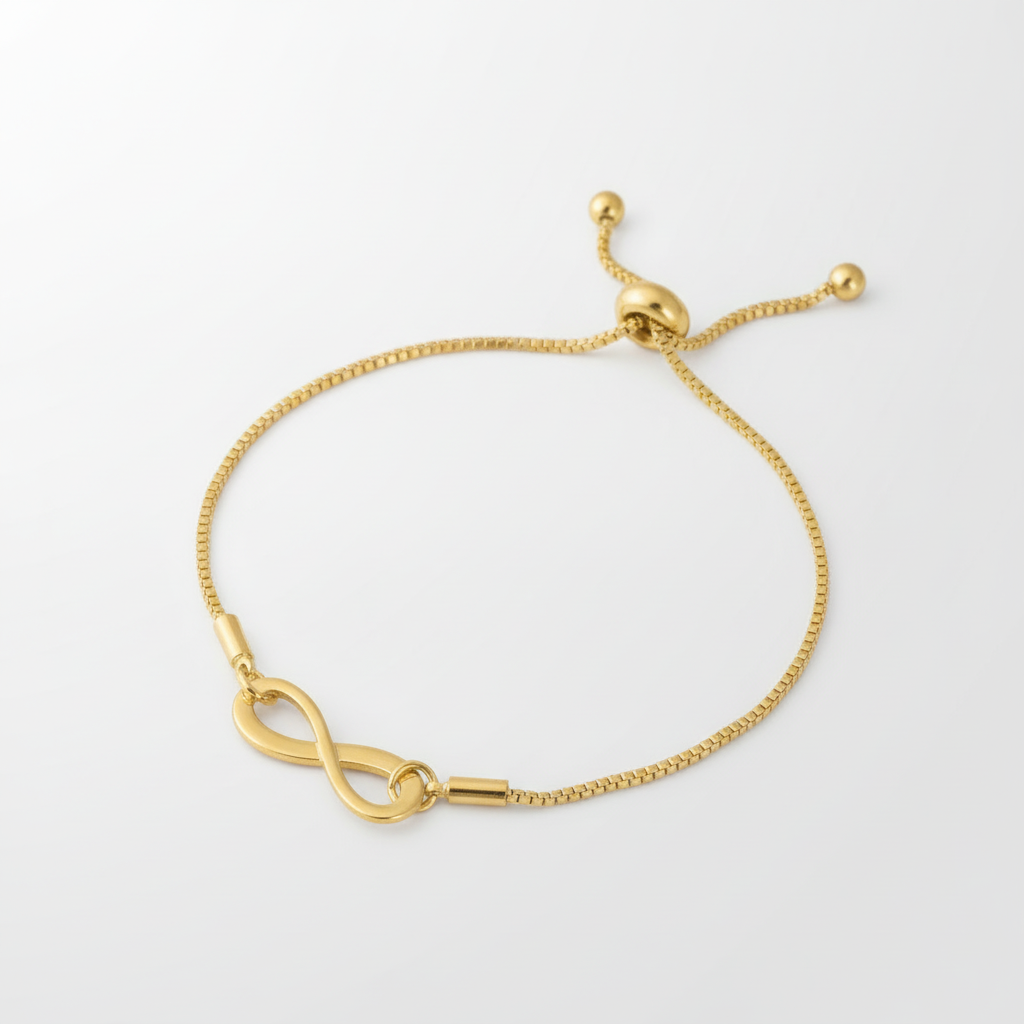 Gold Infinity Adjustable Bracelet for Women
